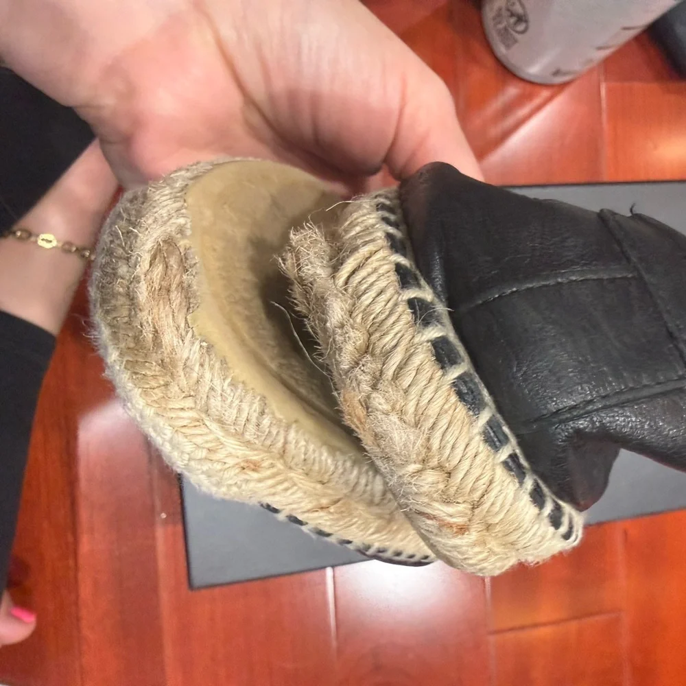 Black saint laurent espadrille